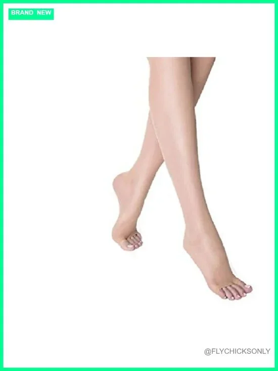 Open Toe Lace Top Thigh High Stockings - Sheer Hold Ups