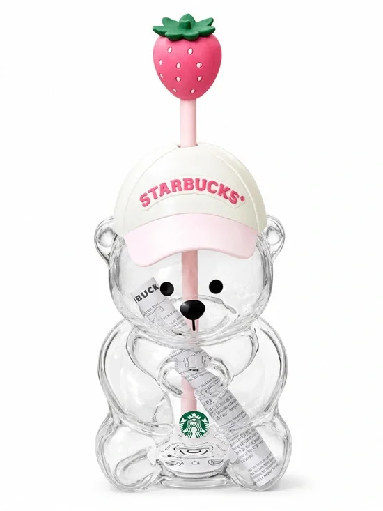 Starbucks Glass Bearista™ Cold Cup – Pink Edition