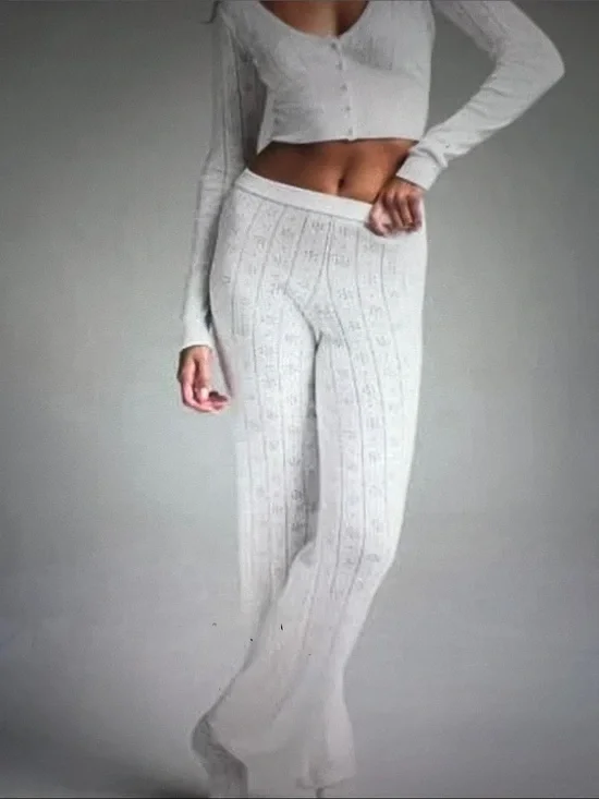 NWT SKIMS Sweater Pointelle Pants & Top