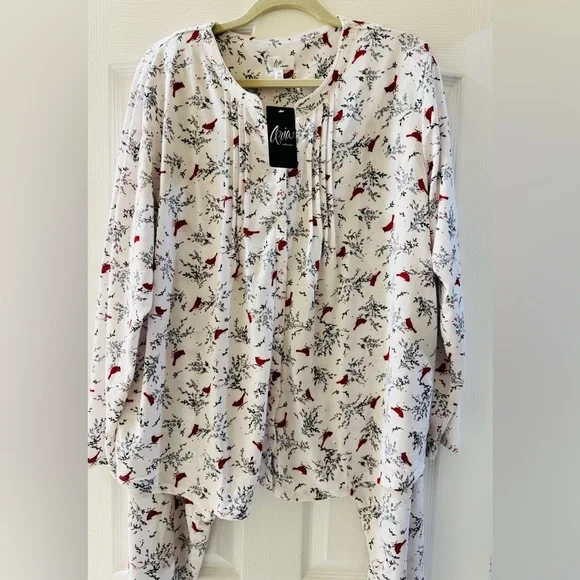 ARIA COLLECTION CARDINAL PAJAMAS Size 2X NWT