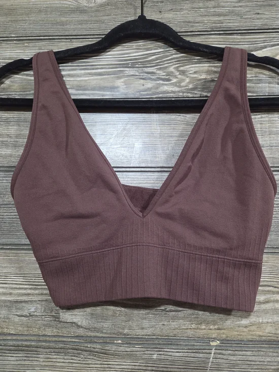 Abercrombie & Fitch Brown Seamless V-Neck Bralette Bra Size Medium