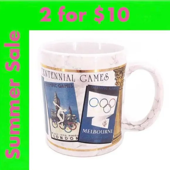 90s Olympics XXVITH Olympiad The Centennial Games mug 1990s vintage SALE
