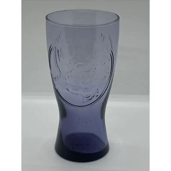 MCDONALD'S 1955 RETRO PURPLE SPEEDEE DRINKING LOGO GLASS  Vintage