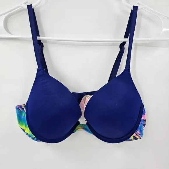 Victoria's Secret PINK 34A wear everywhere push up bra blue