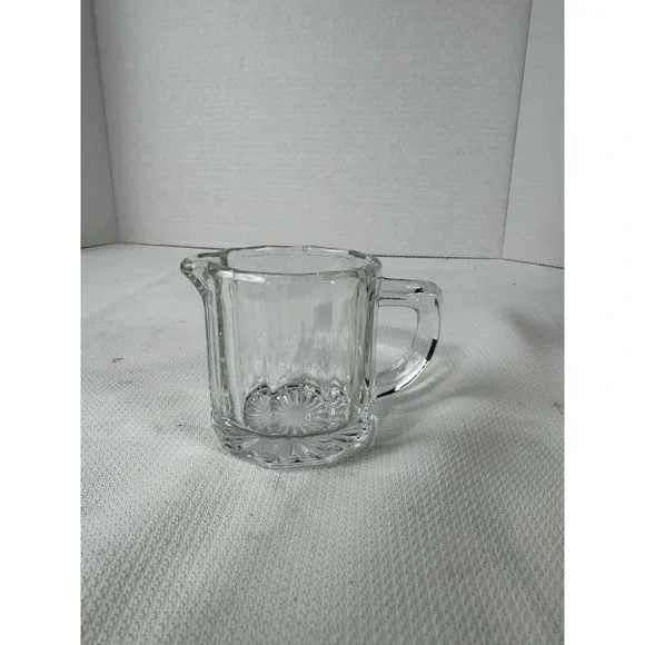 MINI Indiana Glass Clear Creamer or Syrup Pitcher 5 oz 16 Available New 2 1/4 in