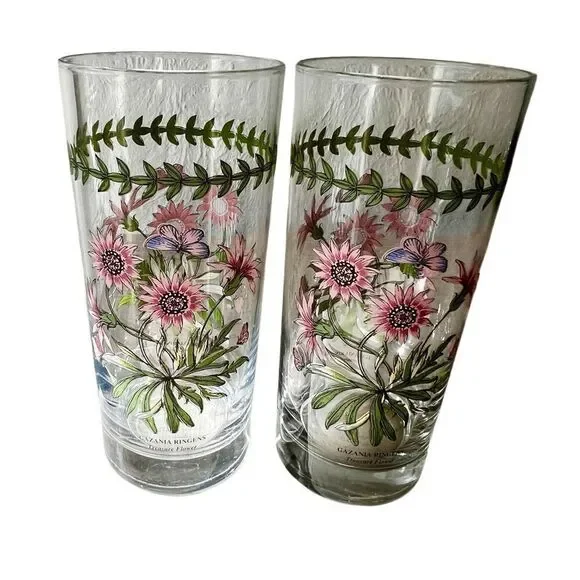 Set of Two 16 Oz Glassware Tumbler Botanic Garden by Portmeirion Glasses