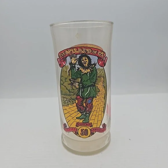 Vintage 50th‎ Anniversary Coca-Cola 1989 Wizard Of Oz Scarecrow Drinking Glass