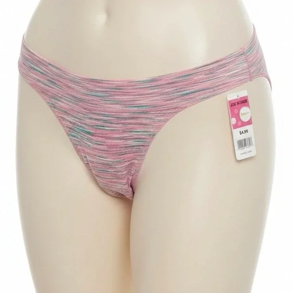 NWT Vintage Joe Boxer‎ Thong Panties XXL Pastel Stripe Stretch Y2K 90s Deadstock