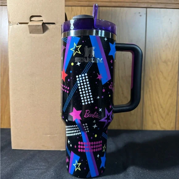 Stanley Barbie 90's‎ Rocker 40 oz Black and Purple Travel Mug