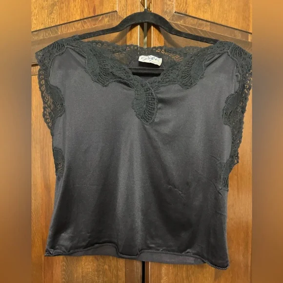 Vintage 70s Whimsigoth | Boudoir Core |Coquette |  Lingerie Camisole Top Small