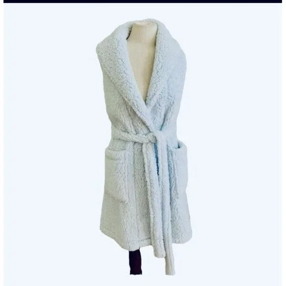 Bumblebella by Jill Martin ‎ Spa Robe Blue Sz XXS  Sleeveless luxury