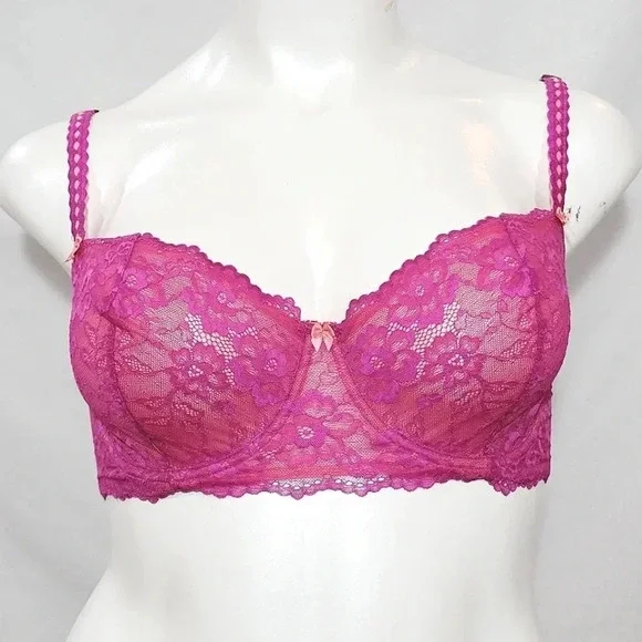 36C Felina‎ 5894 Harlow Sheer Lace Full Bust Demi Underwire Bra NWT