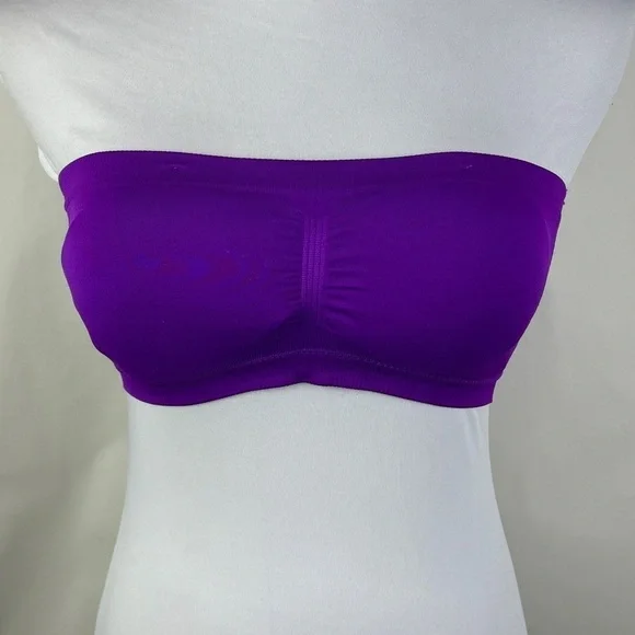 Express‎ Intimates Purple Tube Bandeau Padded Bra Women's S/M