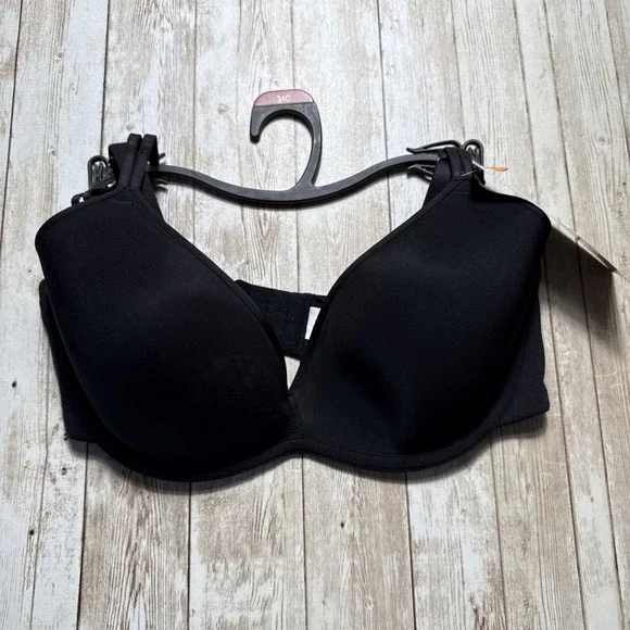 Joyspun Womens Black Underwire Scoop Neckline Spacer Breathable Bra Size 34C NWT