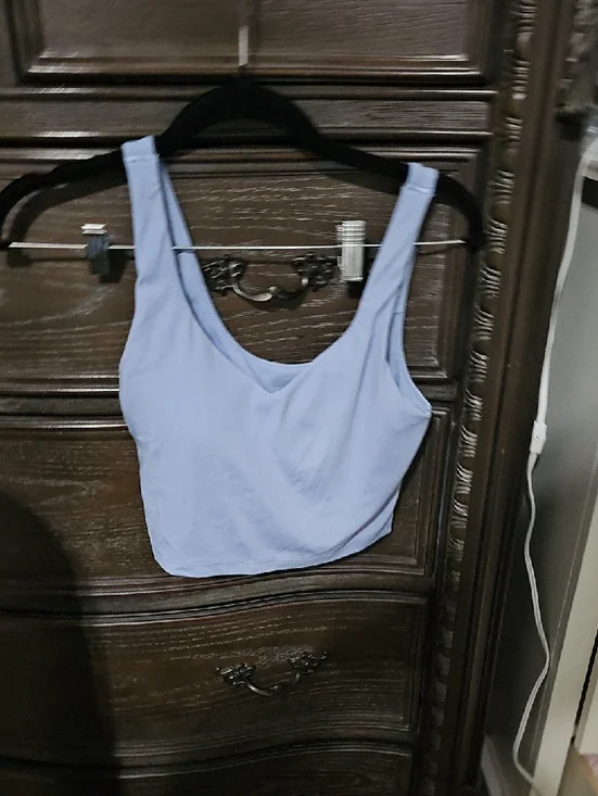 aerie Light Blue Scoop Bralette‎ Tank with pads