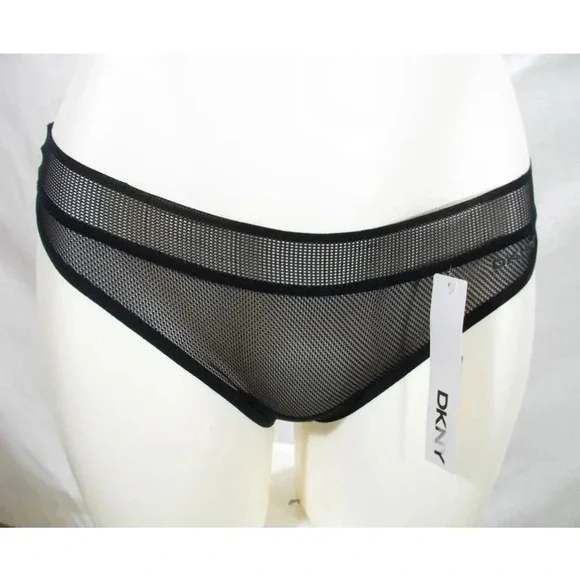 SMALL DKNY DK1031 Signature Mesh‎ Thong Black NWTNew with Tags - DUE TO TH