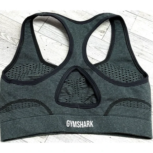 Gymshark Womens Seamless‎ Racerback Light Support Sports Bra DM3 Blue MEDIUM