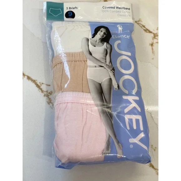 Jockey Elance Women‎ Briefs Underwear Panties 3 Pack Size 9/XXL Cotton New