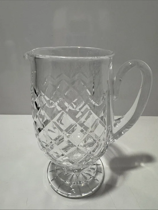 Waterford Clear Cut Crystal Pitcher with Handle