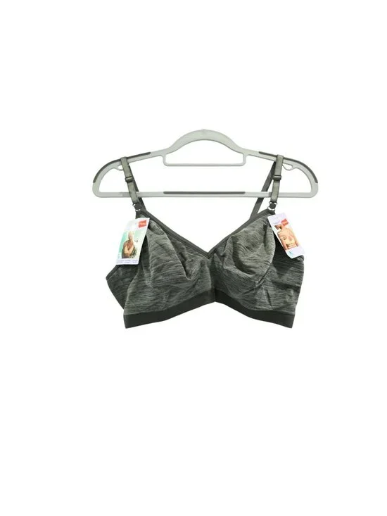 NWT Hanes Comfy Support Wireless T-Shirt Bra Comfort Flex Fit Sz XL Gray MHG795