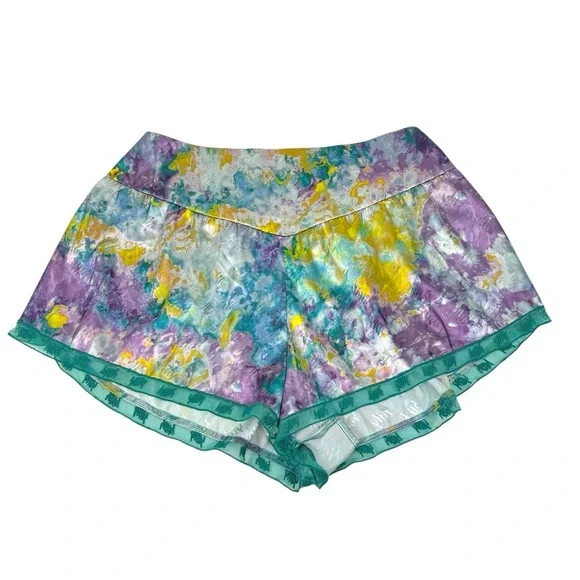 Yitty Women's‎ Sattin Lizzo Pretty Flowy  Floral Short Water Color Size XL 0054