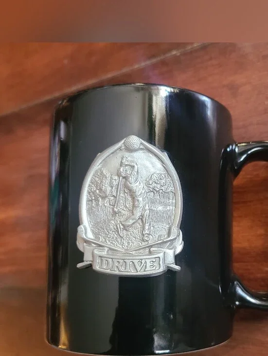 Black Golf Drive Ceramic Coffee Mug