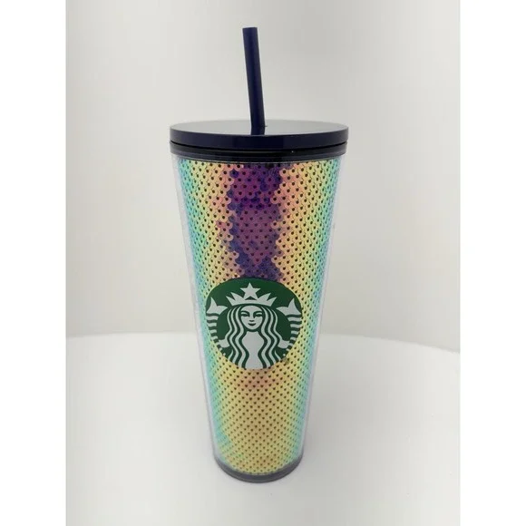 Starbucks 2020 Iridescent Purple Sequin Holiday Christmas Tumbler 24oz Venti NWT