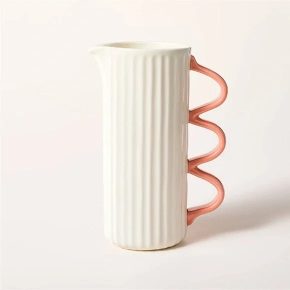 ♠️ Large Ceramic Pitcher Cream/Pink - Kate Spade New York x Target