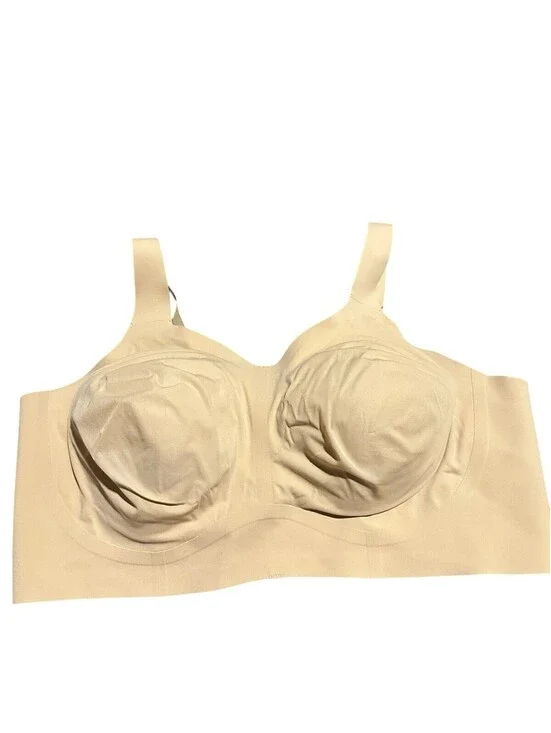 Evelyn Bobbie The Beyond Bra Size 2XL Seamless Wireless Adjustable Tan Comfort