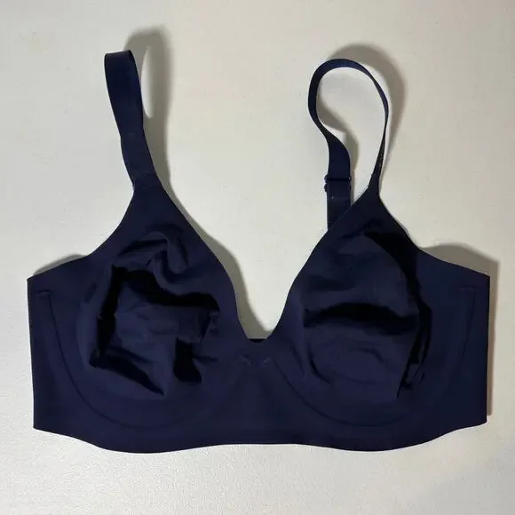 Aerie Smoothez Women's Size 34DD Plunge Underwire Bra Unlined Navy Blue