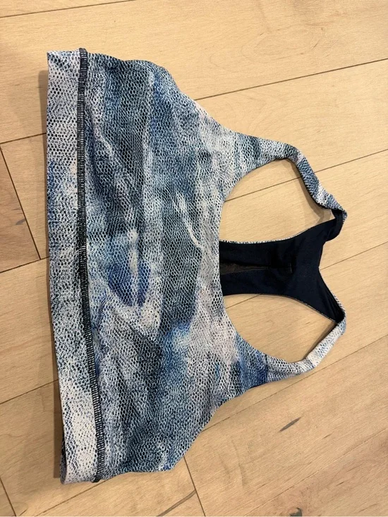 Lululemon Blue Snake Print Sports Bra