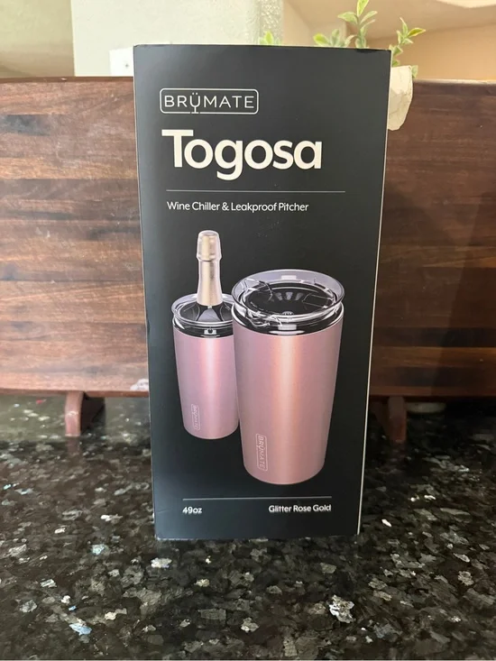 Brumate Togosa Wine Chiller & Leakproof Pitcher - Glitter Rose Gold