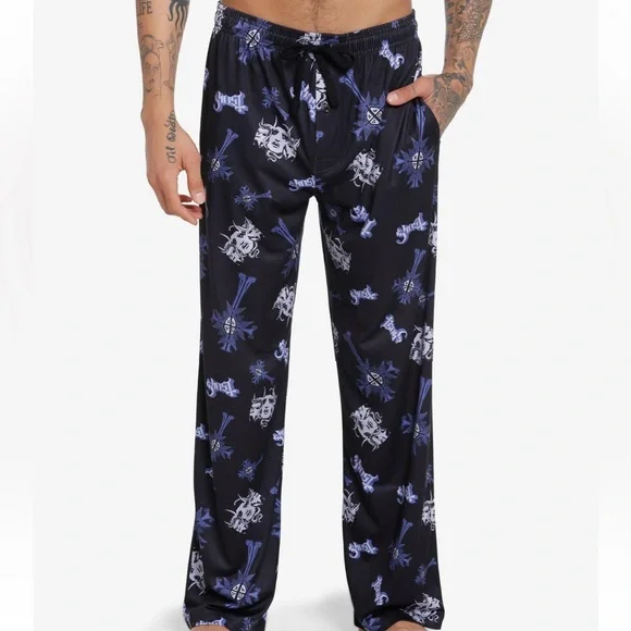 Unisex Ghost Icons Allover Print Pajama Pants Hot Topic Papa‎ Emeritus