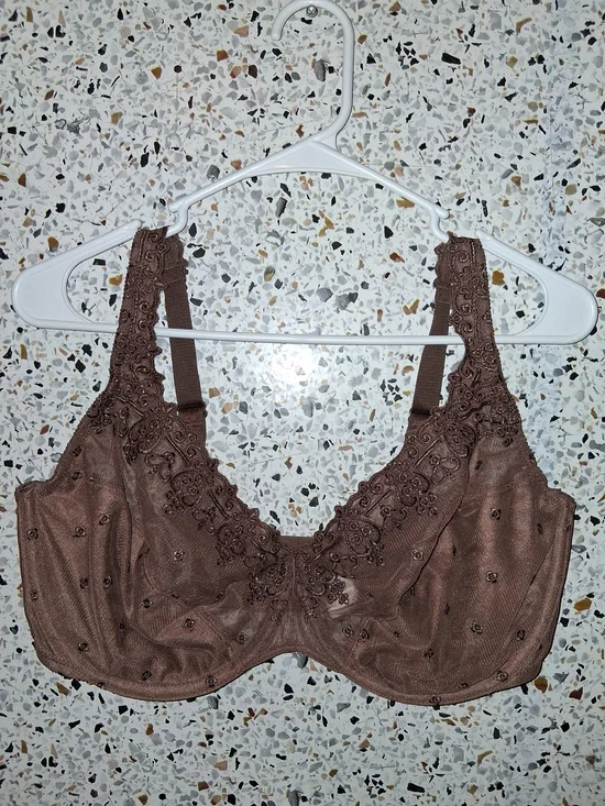 Women's Bali Minimizer Bra Size 40DD Brown No Padding With Wires