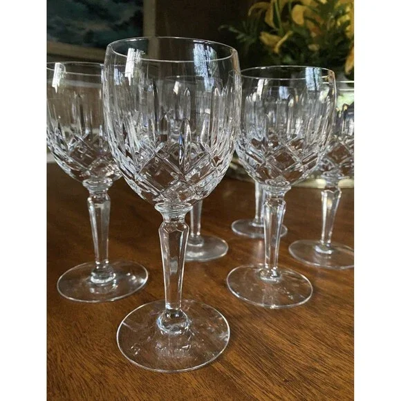 Gorham Lady Anne Wine Water Glass Goblets 6-7/8” Retired~West Germany ~ Set of 6