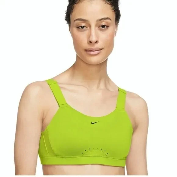 NWT- Nike- Alpha Padded Adjustable Sports Bra Neon Green Size XS