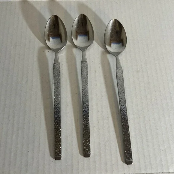 Set of 3 Halco‎ Stainless Steel Teaspoons MCM Made in Japan Rare Replacements
