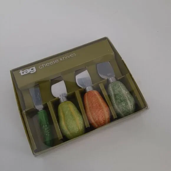 Tag Cheese Cutter Knife Set of 4 Summer Get-Togethers New