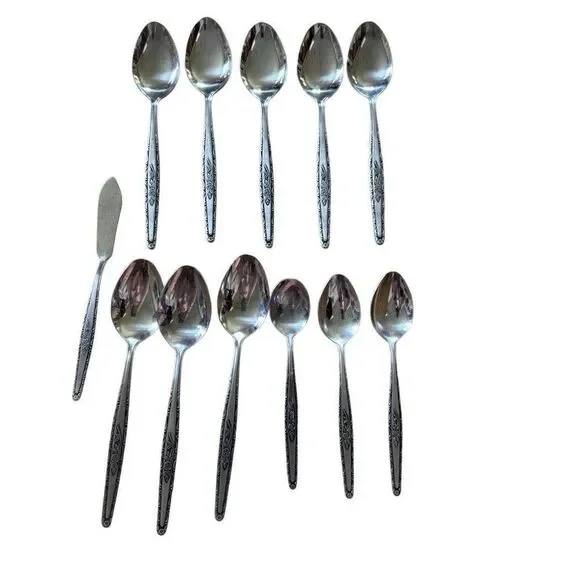 Interpur INR3 Lot Of 11 Spoons And Butter Spreader In Original Box Korea