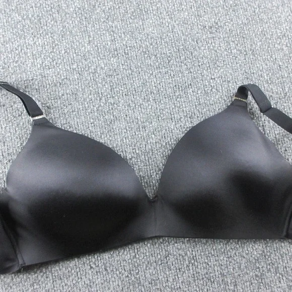 Soma Vanishing Back Bra Womens 34B Black Lightly Lined Seamless T-Shirt