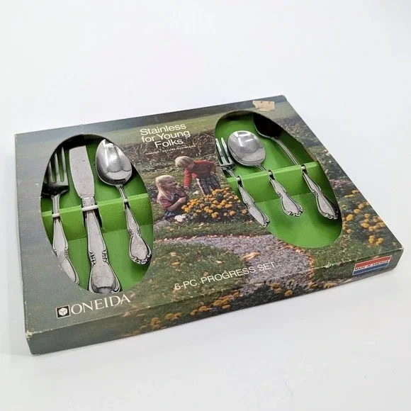 Oneida‎ Chateau Stainless for Young Folks 6-Pc Progress Set Vintage Flatware