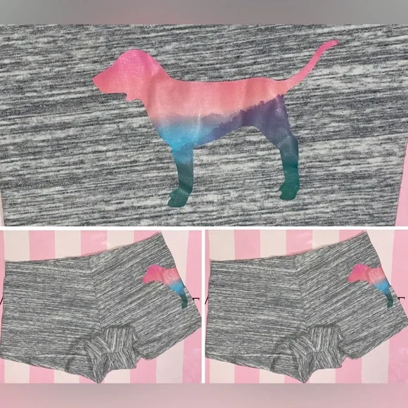 2 PINK Victoria’s Secret boyshort bundle pink Panties pink shortie PINK dog