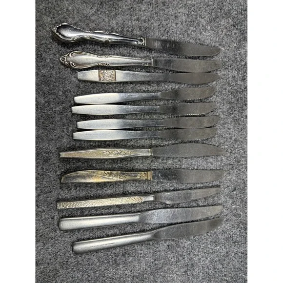 Mixed Lot 13 Stainless Steel Knives