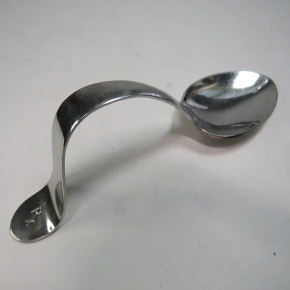 vintage Ekco Stainless Rx Medicine Spoon (self standing/nursing) Child/Adult