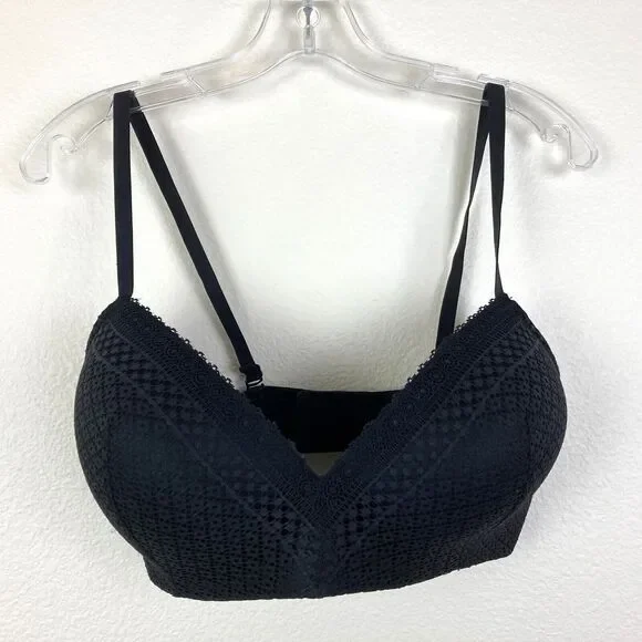 Maidenform Self Expressions Wireless Bra Size 38D Black SEO583 Convertible Strap