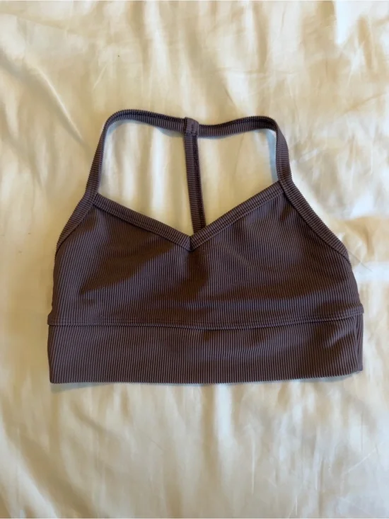 Five dancewear ribbed purple mauve racer back triangle sports bra
