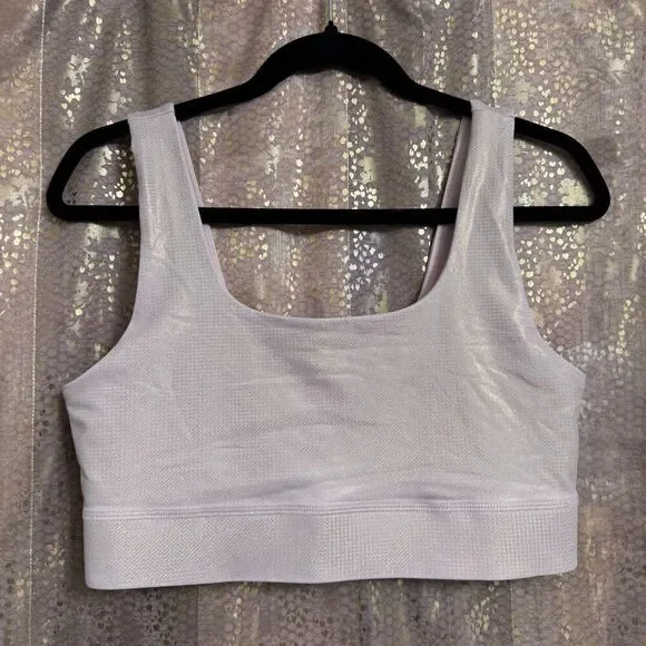 Fabletics Gold Harlyn Hologram Sparkly Shimmering Sports Bra S/M