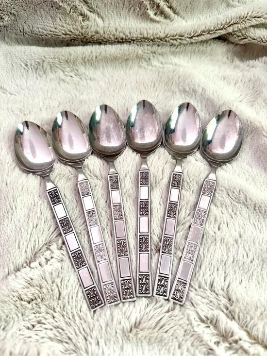Vintage 1970’s Rebacraft Stainless Steel spoons made in Japan - Set of 6
