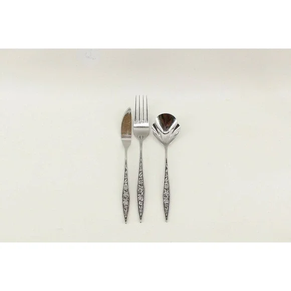 EKCO Eterna SANTIAGO Custom Stainless Dinner Fork Sugar Spoon‎ Butter Knife