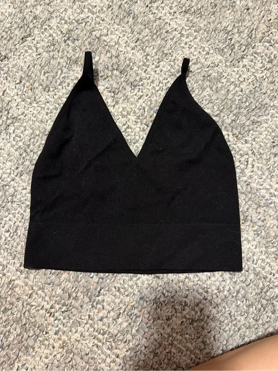 Bozzolo Black Stretch V-Neck Bralette